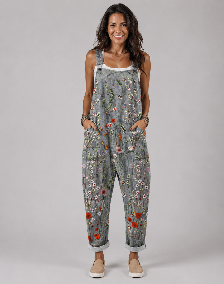 Elena - Mono con bordado floral