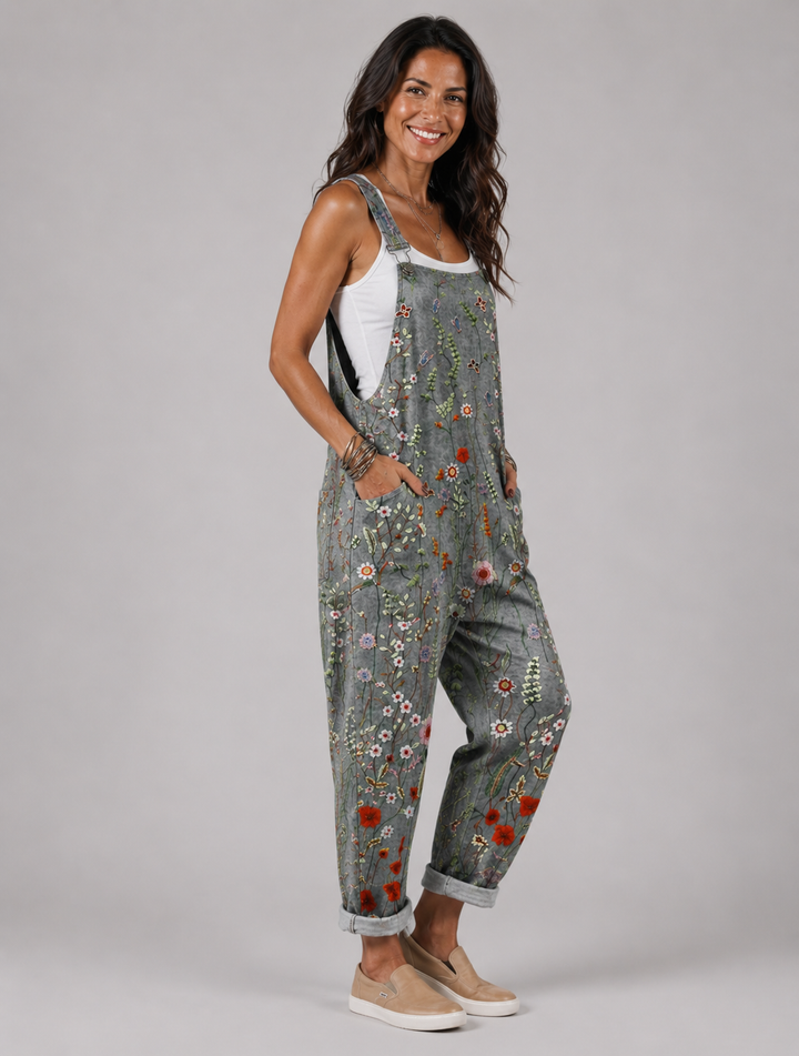Elena - Mono con bordado floral