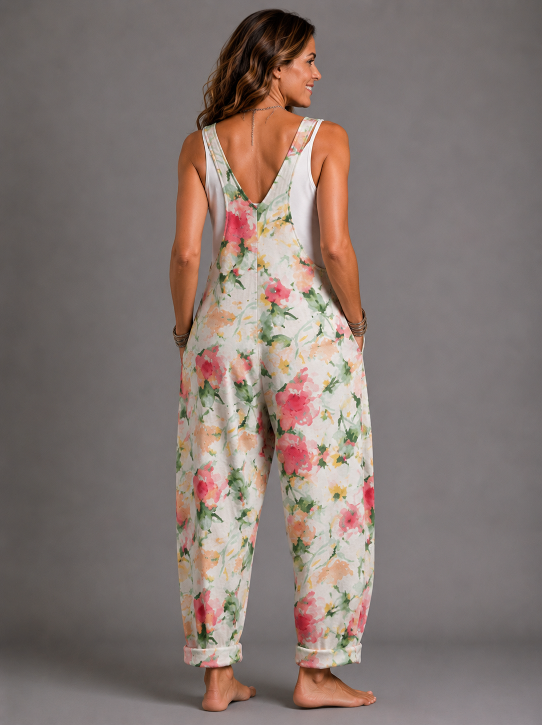 Eimear - Mono romántico con estampado en acuarela