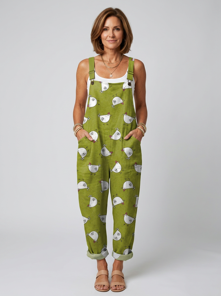Orna - Mono estampado con gallinas