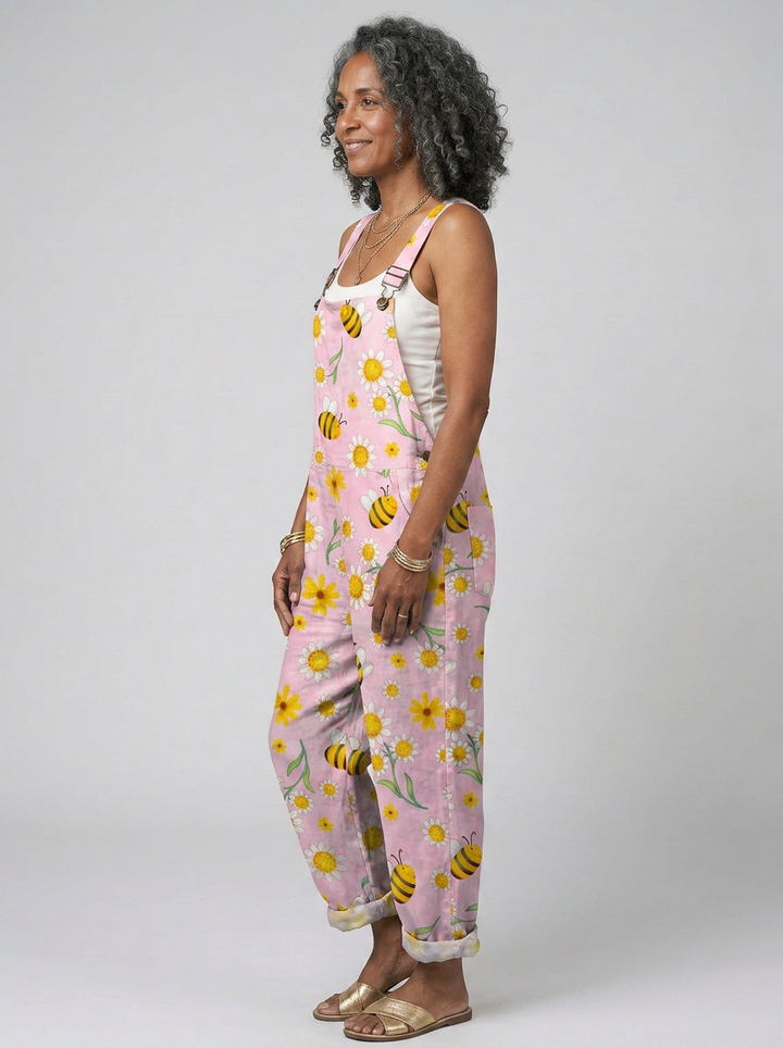 Una - Mono romántico con floral de abejas