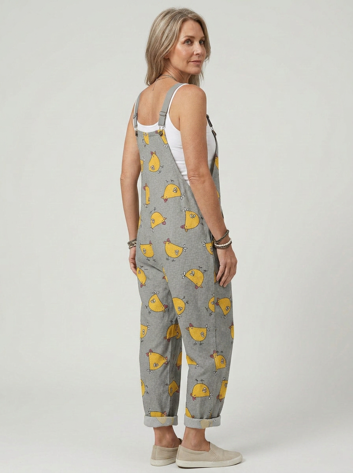 Orna - Mono estampado con gallinas