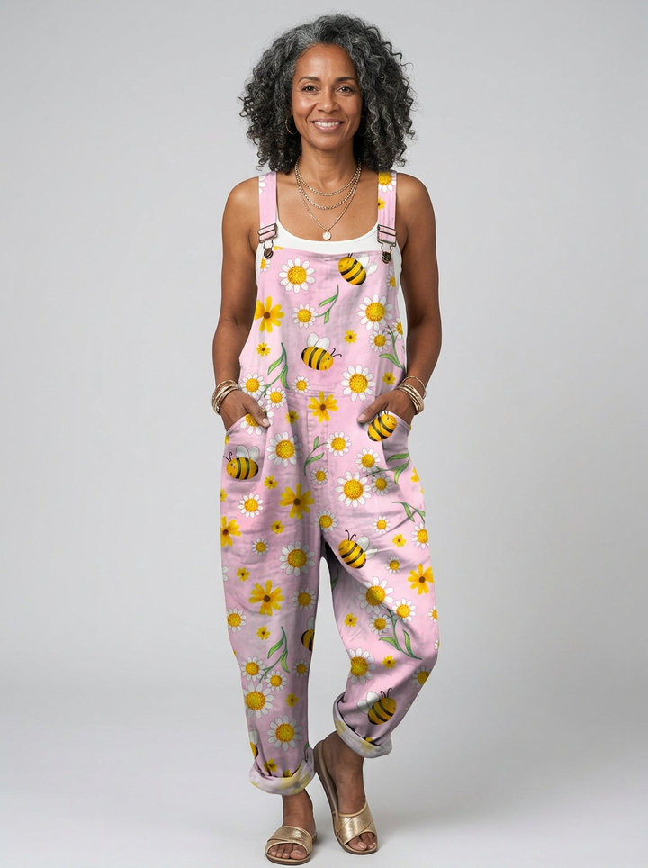 Una - Mono romántico con floral de abejas