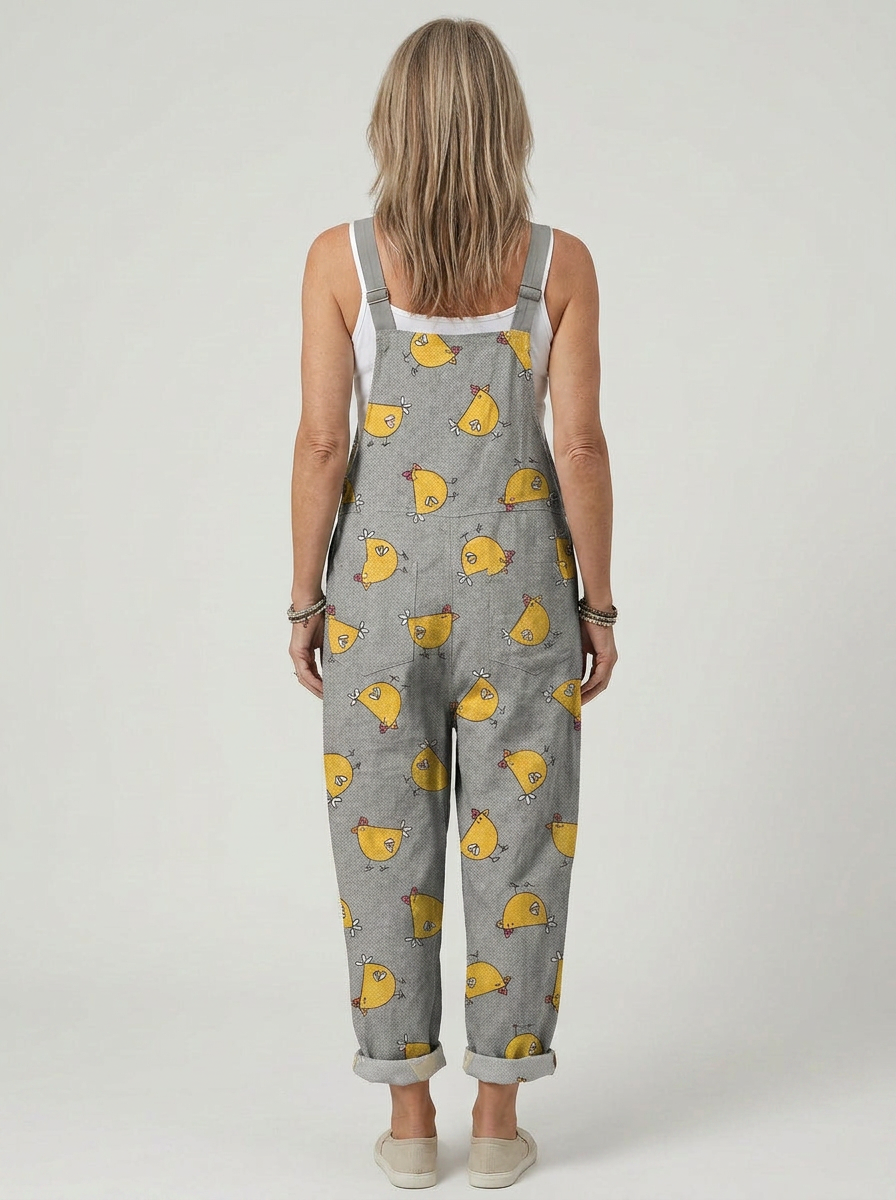 Orna - Mono estampado con gallinas