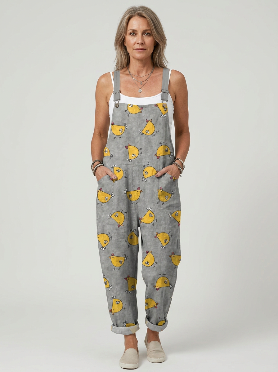 Orna - Mono estampado con gallinas