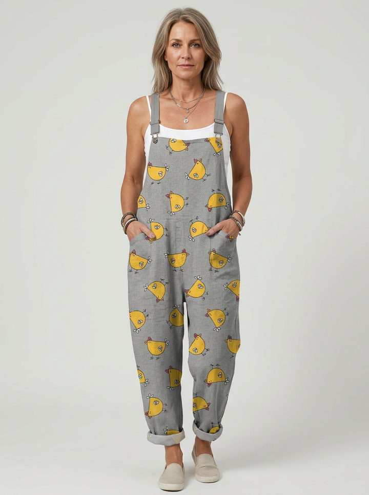 Orna - Mono estampado con gallinas