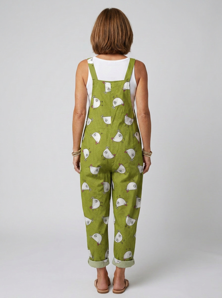 Orna - Mono estampado con gallinas