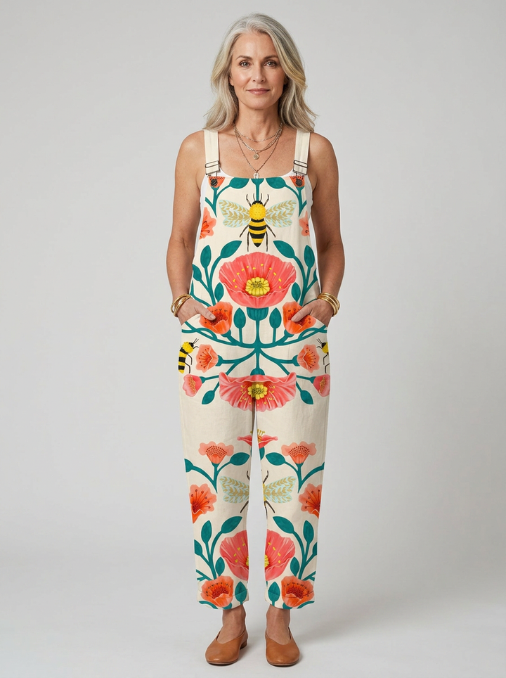 Muirne - Mono floral con abejas vintage